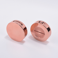 Double couche de haute qualité logo personnalisé luxe bronze or emballage cosmétique vide rond poudre compacte pressée cas