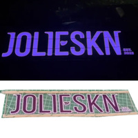 Batería y carga USB LED EL Glow Sticker 5 estrellas decoración Wanted Sticker lavable Instagram Sticker