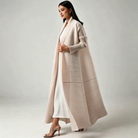 Vêtements pour femmes musulmanes en gros, robe abaya plissée élégante, taille unique, grande taille, ample, en polyester, style Miyake