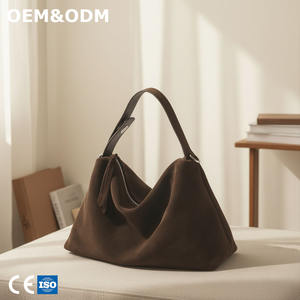 3246 <span class=keywords><strong>Sac</strong></span> Fourre-Tout Grande Taille en Cuir Suédé 100% Véritable pour Femme, <span class=keywords><strong>Sac</strong></span> Bandoulière Épaule et Pochette pour Femme - Product Image 1