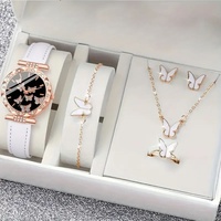 Montre papillon pour femme en alliage avec strass, mouvement à quartz de haute qualité, verre, style classique, bijoux, date, usage quotidien, cadeau