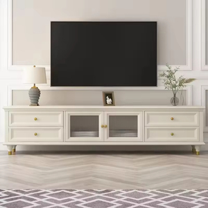 Meuble TV portable intelligent en <span class=keywords><strong>bois</strong></span> au design classique et antique pour salon, support de <span class=keywords><strong>tablette</strong></span> sur pied - Product Image 5