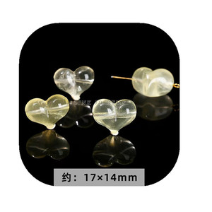 New arrivals 17 Mét lỗ khoan tinh thần sản phẩm pha lê thủ công mỹ nghệ Mini Natur Citrine hình trái tim đá để làm đồ trang sức - Product Image 3