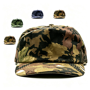 High Quality Custom 5-Panel <b>Camo</b> Sport Baseball <b>Cap</b> Polyester with 3D Embroidery Logo Premium Gorras - Product Image 1