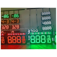Panneau d'affichage LED vert pour prix de l'essence en extérieur pour station-service aux États-Unis 8.889/10 8.889
