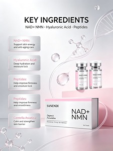 Sérum facial aux peptides NAD NMN, collagène, rétinol, bakuchiol, anti-âge, anti-rides, élasticité, effet raffermissant soyeux, soin régénérant, OEM - Product Image 2