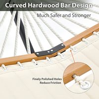 Hamac double avec 12 pieds Support en acier robuste Combo Hamac matelassé 2 personnes avec support pour l'extérieur Hamac extérieur