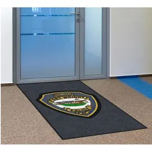 Custom Chromojet Printed Absorbent Nylon Rubber Logo Mat for Entrance