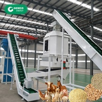 Ligne de production de granulés d'aliments pour animaux avec matrice annulaire pour granulés d'alfalfa, fonctionnement continu, rendement élevé, faible bruit