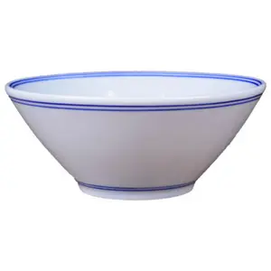 Balde de cerâmica engrossado simples comercial jingdeedt, balde de lado azul chinês e branco de porcelana
