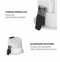 Spot LED COB à détection humaine en aluminium, design moderne et minimaliste de luxe, ultra-lumineux, respectueux des yeux, encastré pour hôtel