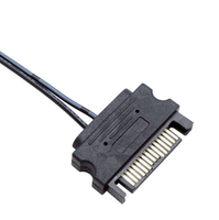 Cable SATA de 15 pines macho de 5V 12V, cable de alimentación para tira de luz de caja de ordenador de cobre estañado 22AWG, cable de alimentación para barra de luz