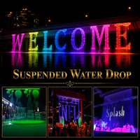 Cortina de Agua Programable con Luces DMX, Texto y Logotipo Personalizados para Exteriores, Comerciales y Escénicos