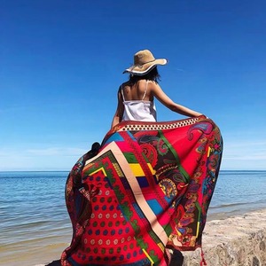 Pañuelo <span class=keywords><strong>de</strong></span> mujer estilo étnico del norte oeste <span class=keywords><strong>de</strong></span> <span class=keywords><strong>China</strong></span>, chal <span class=keywords><strong>de</strong></span> playa <span class=keywords><strong>de</strong></span> primavera con protección solar, <span class=keywords><strong>de</strong></span> fibra <span class=keywords><strong>de</strong></span> poliéster fina - Product Image 3