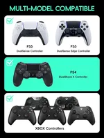 DATA FROG 8 pièces Capuchons de joystick en plastique pour manette PS4/PS5 Edge Elite, capuchons de joystick en forme de champignon, capuchons de joystick Xbox Series