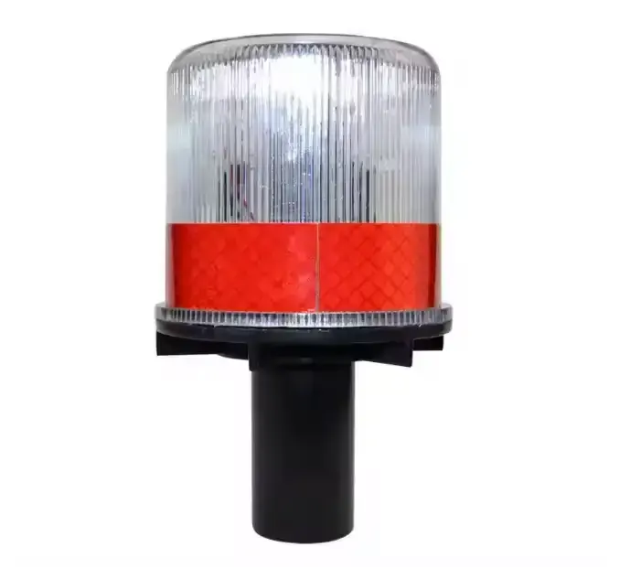 Feu de signalisation solaire rouge