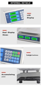 Báscula electrónica comercial Veidt para sandías con pantalla LCD, 40 kg, para frutas y verduras, venta al por mayor 14191-4041F - Product Image 3