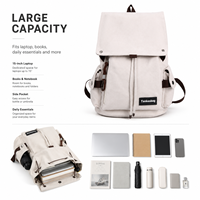 Sac à dos scolaire antivol en toile Oxford imperméable avec logo personnalisé, compartiment pour ordinateur portable, fermeture à cordon, coussin d'air, pour étudiants
