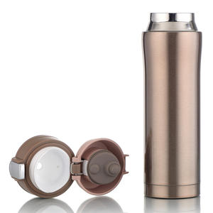 Frasco térmico con aislamiento de doble pared delgado para regalo de negocios con logotipo personalizado de 17oz con tapa abatible - Product Image 3