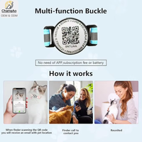 Collier Réfléchissant Ajustable en Silicone pour Animaux de Compagnie avec Support Traceur, Clochette et Code QR pour Chats et Petits Chiens – Vente en Gros OEM