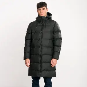 wholesale cheap customize zipper Bubble Jackets down out wear coat Men Long Puffer Jackets