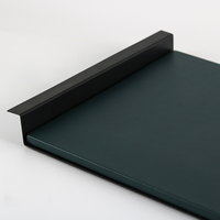 Assiette rectangulaire en cuir et métal vert foncé de style scandinave Assiette à fruits en bois MDF de taille personnalisée pour la cuisine domestique