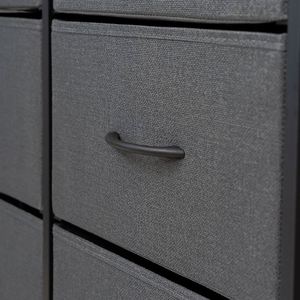 Commode moderne autoportante en MDF avec cadre en acier inoxydable, 8 tiroirs, armoire de chambre à coucher - Product Image 5