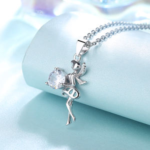 Collana di ali d'angelo in argento Sterling 925 per regalo di compleanno femminile ad un amico - Product Image 2