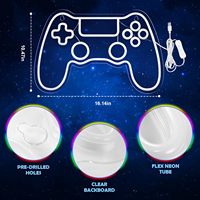 Lampu Neon LED Gamepad Esport Profesional, Papan Nama Lampu Kontroler Kustom untuk Dekorasi Zona Game Warnet