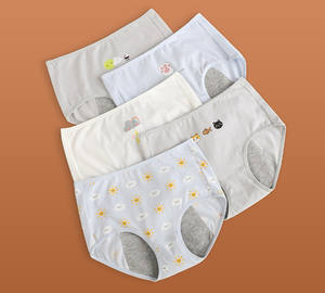 กางเกงในช่วง100% ผ้าฝ้าย3ชั้นสำหรับเด็กผู้หญิงที่มีประจำเดือนกันรั่วซึม - Product Image 6