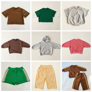 Polos d'Été Scolaires pour Enfants en Gros, T-Shirts Garçons en Coton à Rayures, Design Brodé Personnalisé, pour 2-14 Ans - Product Image 5