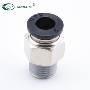 VPC Push raccordi in ottone dritto filettatura maschio 8mm BSP 1/4 connettore pneumatico a tubo One Touch - Product Image 2