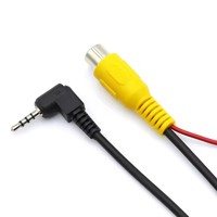 Adaptateur de câble vidéo RCA, RCA femelle vers prise 2,5 mm, câble convertisseur AV avec câble pour caméra de tableau de bord de voiture, caméra de recul, caméra de stationnement