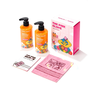 The Pink <b>Glove</b> Body Wash Set K Beauty Formula Daily Skin Care All Skin <b>Types</b> Travel Size - Product Image 2