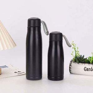 Vacuum Insulated Stainless Steel Thermos Bottle <b>Hot</b> Cold 6-12H Travel Rope Minimalist Design Leak-Proof Eco-Friendly 400ml/550ml - Product Image 2