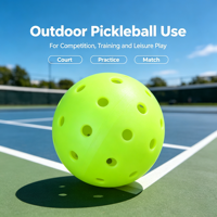 Balles de pickleball PE 48 trous, 74 mm, professionnelles, pour entraînement en extérieur et compétition
