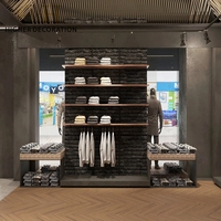 Portant à vêtements en bois massif, présentoir de vêtements en métal, table de présentation pour magasin de vêtements, portant à vêtements blanc pour boutique