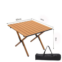 Table pliante d'extérieur pour omelettes, table de pique-nique pliable avec sac de transport, enroulable