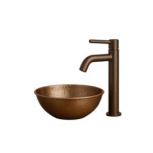 A.K 3017 Modern Luxury Eco-Friendly Copper Wall-Mounted Basin <b>Sink</b> <b>Plug</b> Powered - Product Image 1