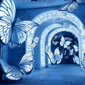 Aangepaste Grote Bruiloft Feest Creatief Gedecoreerde Kleurrijke Vlinderlamp Modern Landschap Licht - Product Image 5