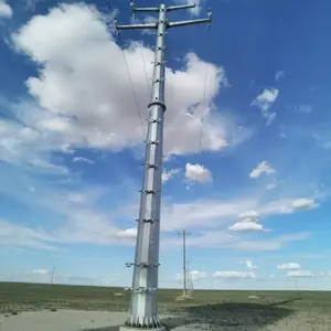 JSHP Galvanized Octagonal Steel Electrical Power Transmission Line Poles Utility Poles With Quality Assurance