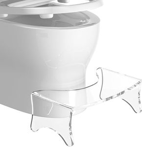 Bangku Toilet Akrilik Transparan Tahan Lama, Mudah Dibersihkan, untuk Anak-anak dan Dewasa, Rak Pajangan Kamar Mandi Transparan - Product Image 2