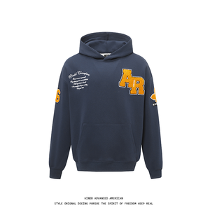 <span class=keywords><strong>Sweat</strong></span>-shirt à capuche décontracté ample de style rétro américain, tendance de la mode urbaine automne-hiver, pour hommes et femmes - Product Image 3