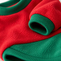 Ensemble de costumes de Noël pour animaux de compagnie MEIQIPETBABY, pull rouge et vert en forme de renne avec chapeau d'elfe, vêtements pour chien en polaire douce, tailles S-XL