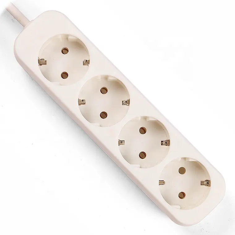 Eu Standaard Plug Power Socket Europese Power Strip 4 Manier Extension Duitse Adapter