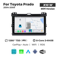 MEKEDE X10 X20 X30 X40 UIS7865 8+128G QLED AKM DSP CarPlay sans fil Android Auto pour Toyota Prado 2004-2009
