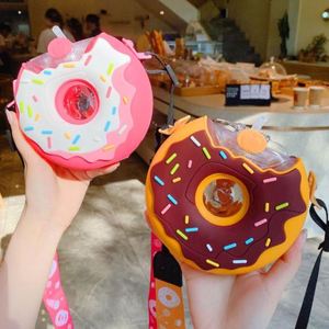 Factory Creative Cute Donut Water Cup Children's <b>Drinking</b> Water <b>Bottle</b> Neck Hanging Small Capacity Water <b>Bottle</b> - Product Image 3