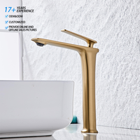 Grifo Mezclador de Lavabo Monomando de Latón Moderno Comercial, Núcleo de Válvula de Cerámica, Acabado Cromado Resistente para Baños de Alto Tráfico