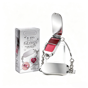 Bracelet <b>Lip</b> Link 2 in 1 <b>Lip</b> Gloss Palette Mineral <b>Cream</b> Hydrating Lasting Mirror Finish Portable Vegan <b>Lip</b> Balm Custom Logo - Product Image 5