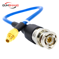 Triax BNC TRB Cable adaptador de tres coaxiales a MMCX cobre macho-hembra 1533B conector de prueba conversión MMCX curvada